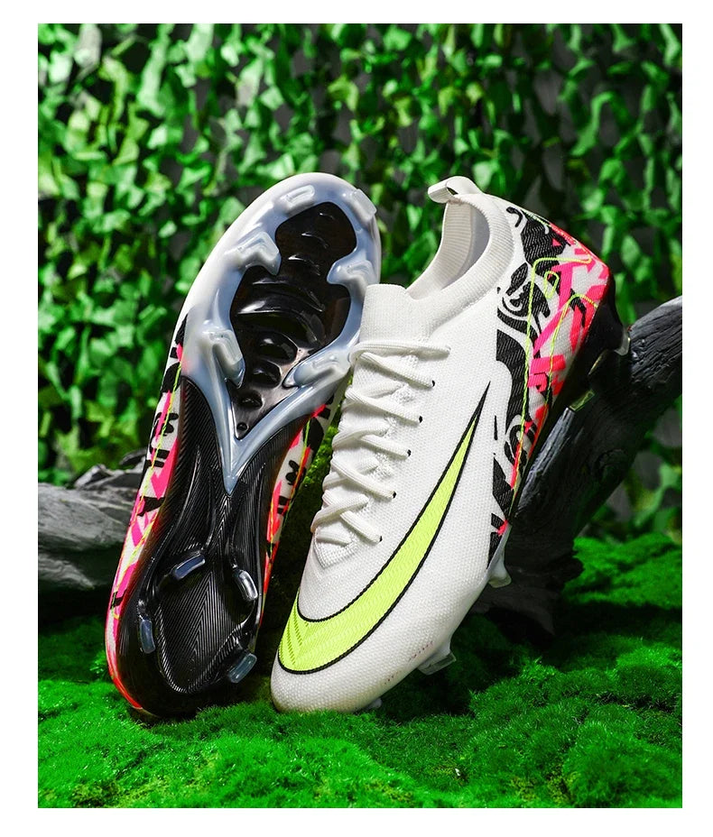 New Men Soccer Shoes Sneakers Original Football Boots Training Long Spikes Drop Shipping Futsal Cleats Match Ultralight Indoor