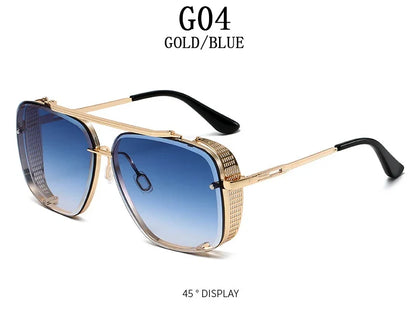 Punk Sunglasses For Men Oversized Steampunk Sunglasses Women Trendy Square Fashion Glasses Gafas De Sol Hombre Zonnebril Heren