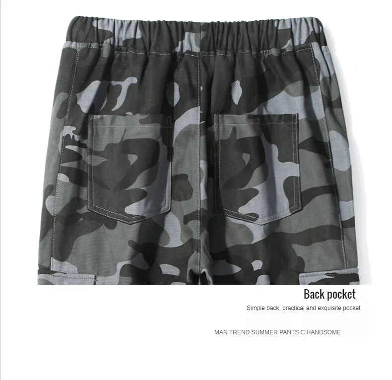 New Korean Fashion Style Casual Pants Men Cotton Cargo Trousers Male Plus Size Camouflage Streetwear Y2K Harem Jogger Camo Trend