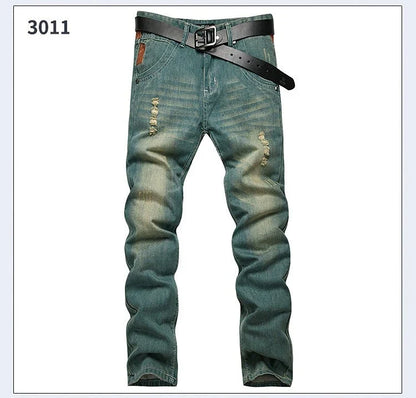 New Men's Spring Autumn Jeans Classic Male Skinny Straight Stretch Brand Denim Pants Summer Overalls Slim Fit Trouser Men Jeans