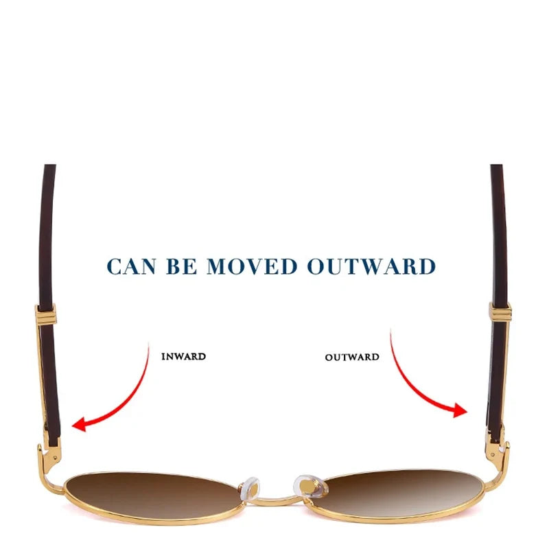 Oval Sunglasses Women 2024 Trendy Designer Wooden Sunglasses Men Luxury Fashion Glasses Vintage Lentes De Sol Mujer Zonnebril
