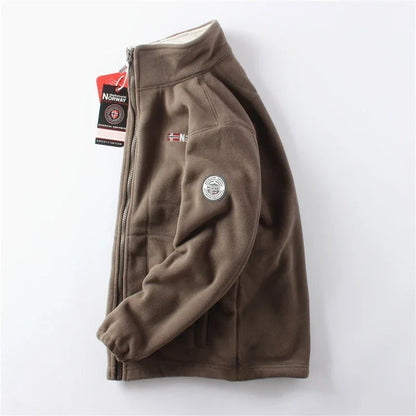 Thickened Double - Sided Polar Fleece Jacket for Men | Autumn/Winter Warm Casual Loose Fit Big Size Coat