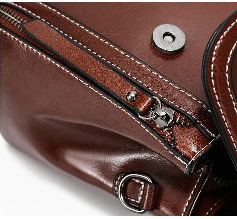 Cowhide Women's Tote Bag 2024 New Luxury Genuine Leather Shoulder Crossbody Bags High Quality Vintage Female Handbag 6241