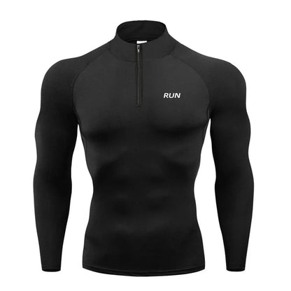Running T-shirts Men Compression Long Sleeve Sports Polo Shirts Trainning & Exercise Gym Fitness Quick Drying Sportswear