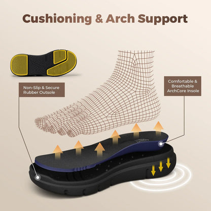Men's Leather Shoes Wide Shoes for Swollen Feet Men's Diabetic Walking Shoes for Outdoor Business Walking Shoe