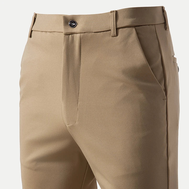Summer Spring Male Casual Pants Business Suit Pants Khaki Classic Men's Dress Pants Flexible Office Clothes