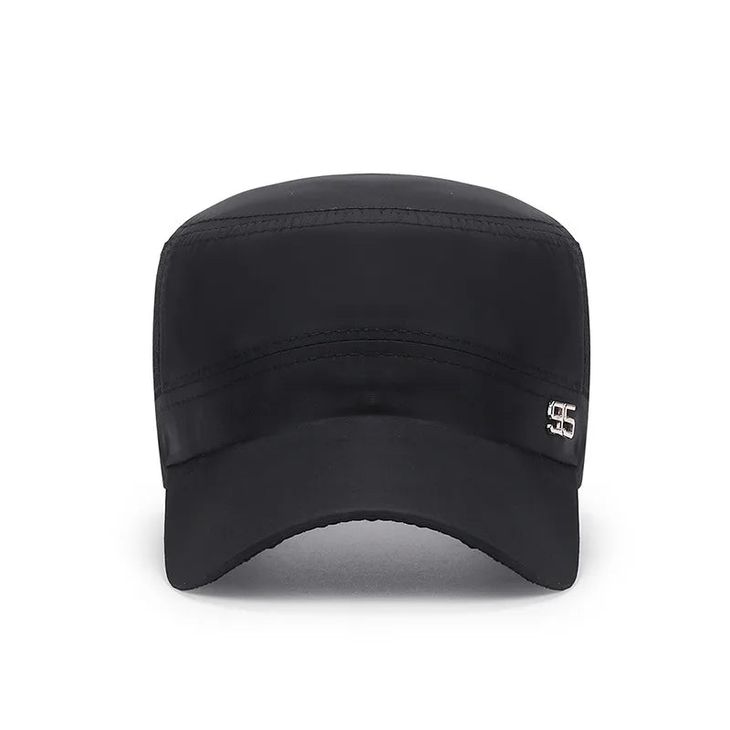 military cap flat top hat men's baseball hat spring summer men's outdoor sunshade mesh hat