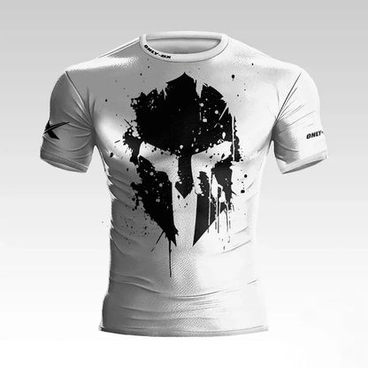 Summer new style Spartan helmet 3D printed men's T-shirt for boxing and fitness,daily outdoor activities.Quick-drying.Streetwear