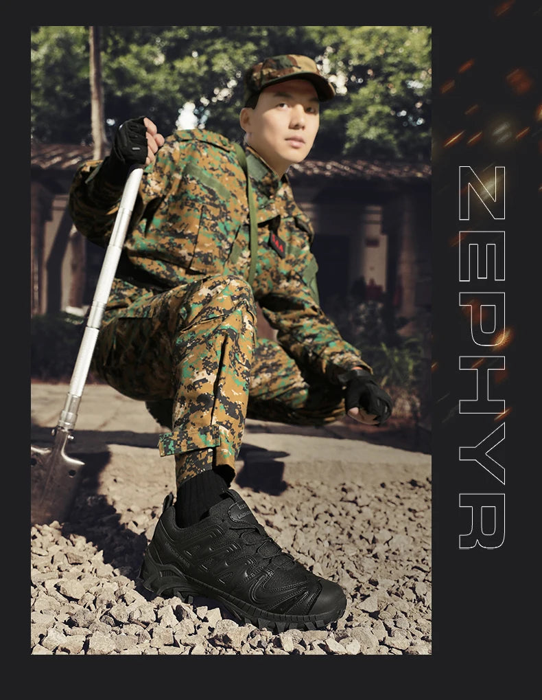 New Men Tactical Boot Combat Anti-Slip Brand Work Safety Shoes Breathable Special Force Army Boots Male Military Motorcycle Shoe