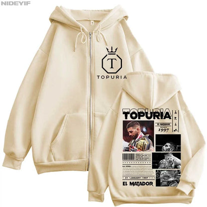 El Matador Ilia Topuria Hoodie Zipper Men Women Jacket Hiphop Streetwear Outfit Sweatshirt Tops TR6