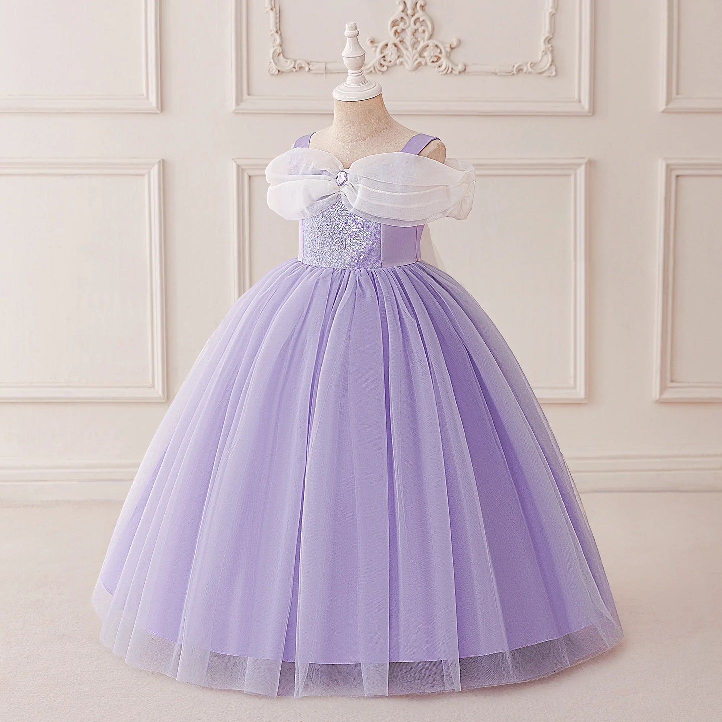 Sleeping Beauty Princess Cosplay Girls Dress Carnival Christmas Halloween Costumes Sequin Party Dress Birthday Wedding Prom Gown