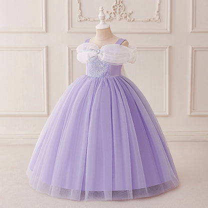 Sleeping Beauty Princess Cosplay Girls Dress Carnival Christmas Halloween Costumes Sequin Party Dress Birthday Wedding Prom Gown