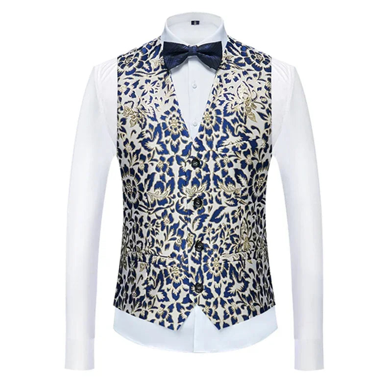 26 Colors Men's Suit Vest Single-breasted V-neck Vests Jacket Men Wedding Party Waistcoat Red Blue Green White Pink