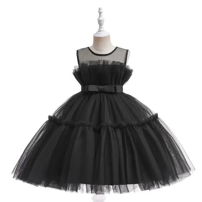 Baby Yellow Dress For Girls Kids Wedding Bridesmaid Dresses Toddler Tulle Birthday Princess Party Dress Infant Outfits Vestidos