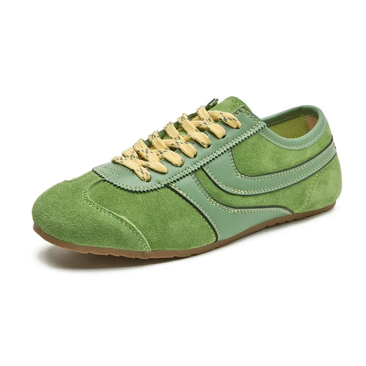 German Training Shoes Women 2026 New Genuine Leather Women Sneakers Flat Lace-up Retro Large Size Forrest Gump Shoes Women