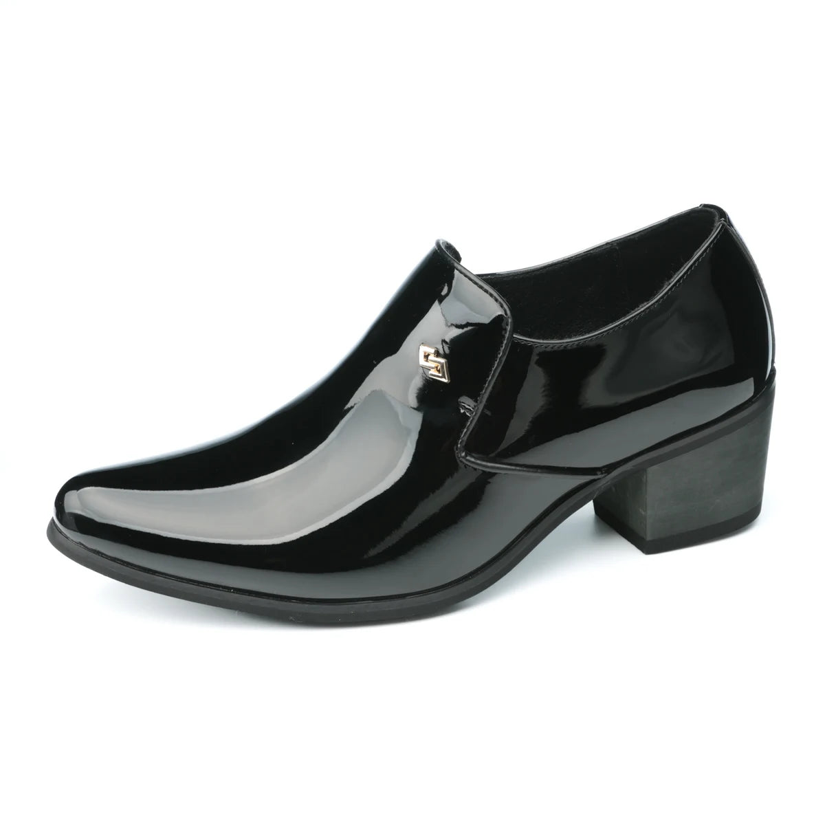 Premium Leather Men Shoes Slip On Loafers European Brand Business Casual Wedding Party Plaid Design Height Increasing