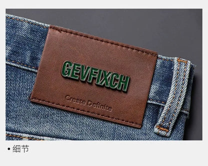 Autumn and Spring Fashion American Vintage Straight-leg Striped Jeans Men's Casual Comfortable Sports High-quality Denim Pants
