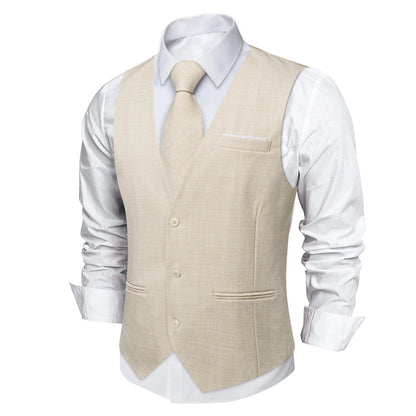 Fashion Men Vest Blue Single Breasted V Neck Solid Waistcoat For Wedding Birthday Party Prom Business Daily Casual Men Suit Vest