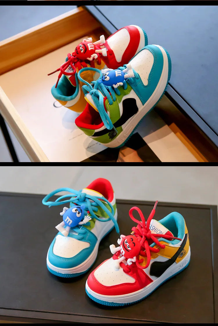Boys Girls Sneaker Board Shoes Children Casual Shoes New Four Seasons Kids Single Sneaker Mandarin Ducks Basketball Sports Shoes