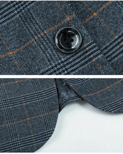 Brand 2026 Spring Stripe Suits Men 2 Button Autumn Business Elegant Man Jacket  Fashion New in Suits Blazers Men