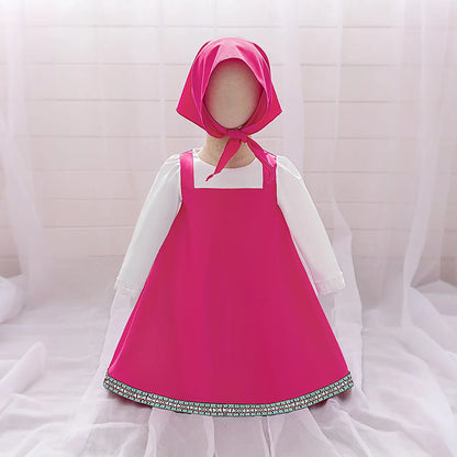 Lolita Plaid Cute Bears Baby Girls Dress Toddler 1st Birthday Party Princess Dress for Baby Maid Wedding Bridesmaid Kids Clothes