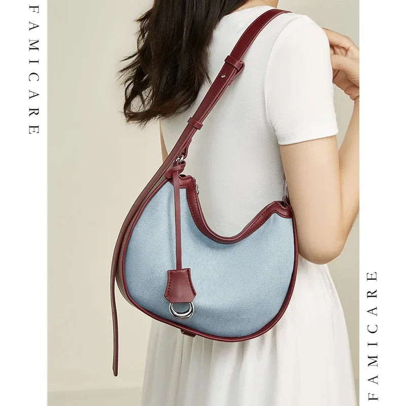 Elegant Versatile Suede Underarm Bags For Women Premium Soft Genuine Leather Shoulder Bag For Office Commute Lady Handbags New