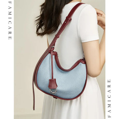 Elegant Versatile Suede Underarm Bags For Women Premium Soft Genuine Leather Shoulder Bag For Office Commute Lady Handbags New
