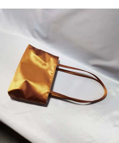 Luxury Silk Women's Shoulder Bag Square Underarm Handbag Contrasting Color Macaron Commuter Tote by Famous Brand