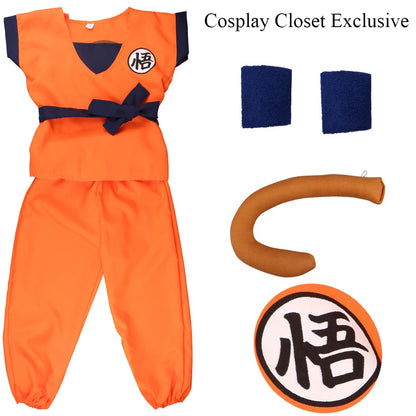 Anime Cosplay Hero Wu kong Uniform Gui Wu For Girls Boys Wigs Full Set Shoe Anime Son Goku Cosplay Costume Carnival Halloween