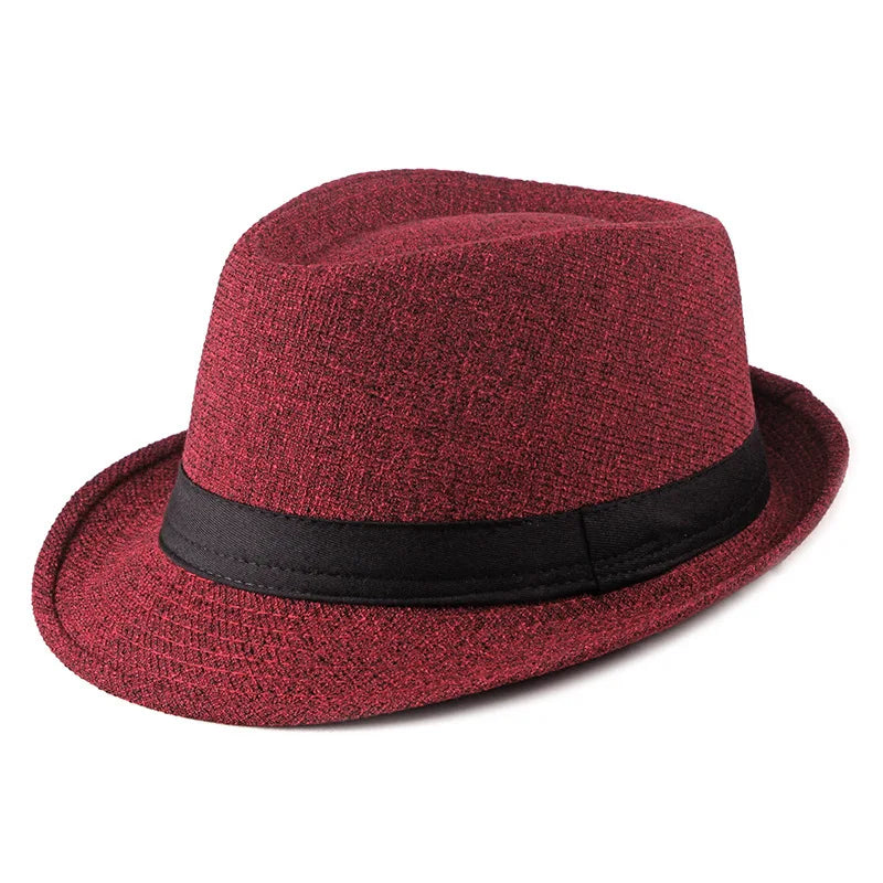 Spring Summer Wool Wedding Hat for Mid-Aged Men Couple Fashion Autumn Winter Party Plaid Luxury Design Jazz Hat Fedora Hat Women