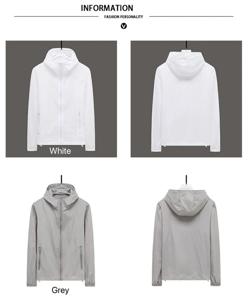 1pcs Breathable Ice Silk Hiking Jacket Outerwear Coat Camping Sun Protection Fishing Hunting Clothe Quick Dry Sunscreen Clothing