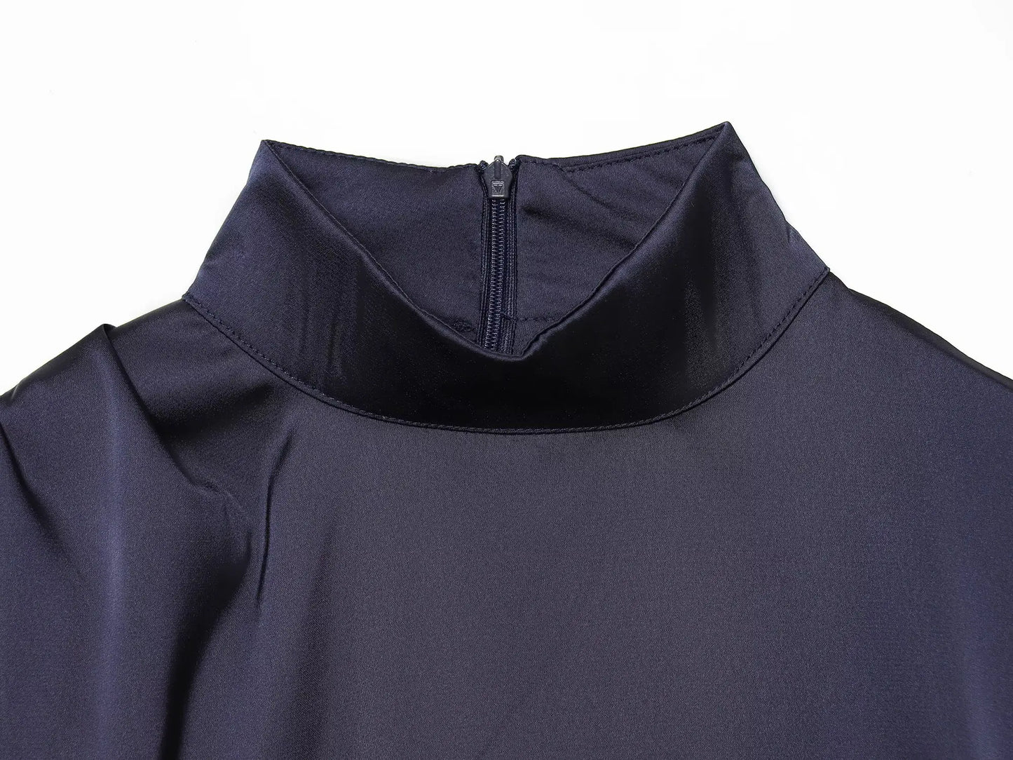 Satin dresses women's clothing fashion back zip hem lace patchwork slit sexy nightclub mini dress chic French Evening