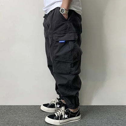 High Quality Cotton Cargo Pants For Men Japanese Streetwear Plus Size Tactical Pants Harajuku Casual Joggers Fashion Trousers