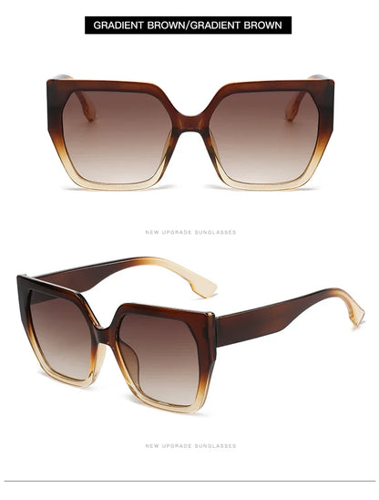 Cycling 8pcs Cateye Sunglasses Sets Women Luxury Minimalist Leopard Pattern Design Retro Polygonal Eyeglasses UV400 Unisex