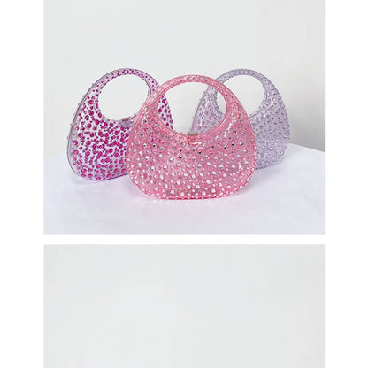 Fashion Women Diamond Handbags and Purses Transparent Acrylic Luxury Party Prom Evening Bag Casual Bling Bling Clear Clutch