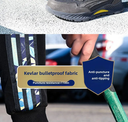 summer mesh safety shoes breathable work shoes industrial construction indestructible shoes for men steel toe safety work boots