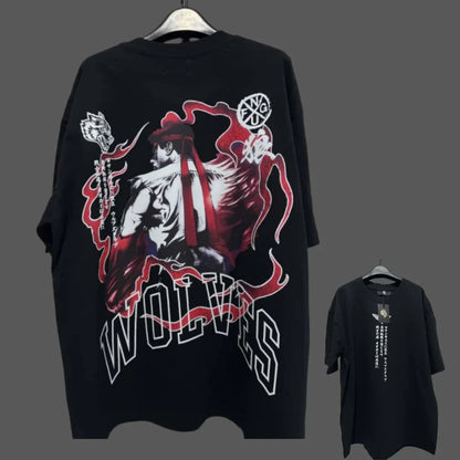 JAPAN BUSHIDO Anime Printed Men T-shirt City Fitness Training Sportswear Loose Casual Crewneck Men's T Shirts Couples Cotton Tee