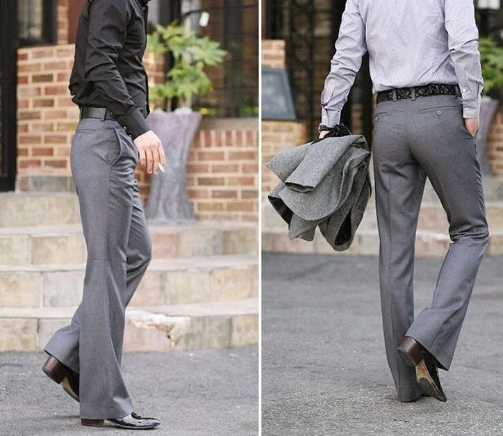 Brown Plus Big Size Male Suit Trousers Straight Men's Summer Pants Up Elegant 2025 Korean Style Clothes Classic Reviews Many