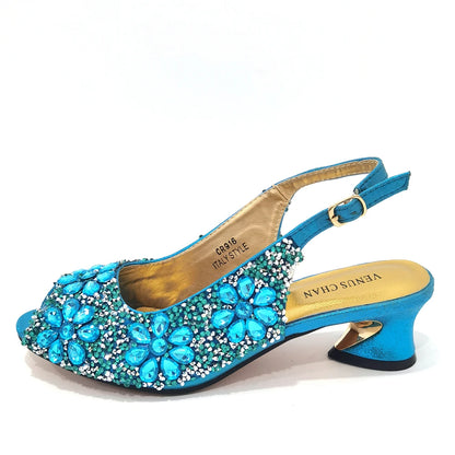 Summer Sandals for Party and Weddings Peep-Toe Bridal Shoes Women 2023 Comfortable Shoes and Bag Set for Lady