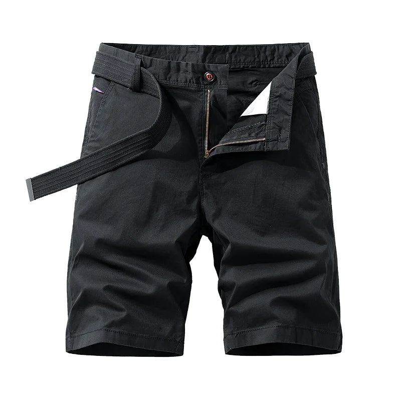 Men Summer Five Points Pants Male Trendy Loose Casual Daily Short Simple Fashion Versatile Solid Color Straight Leg Cargo Shorts