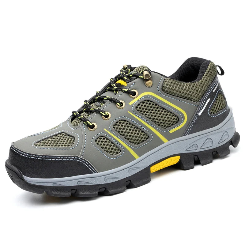 2022 Latest Summer Safety Work Shoes For Men Breathable Indestructible Steel Toe Boots Male Footwear Anti-smash Hiking Shoes