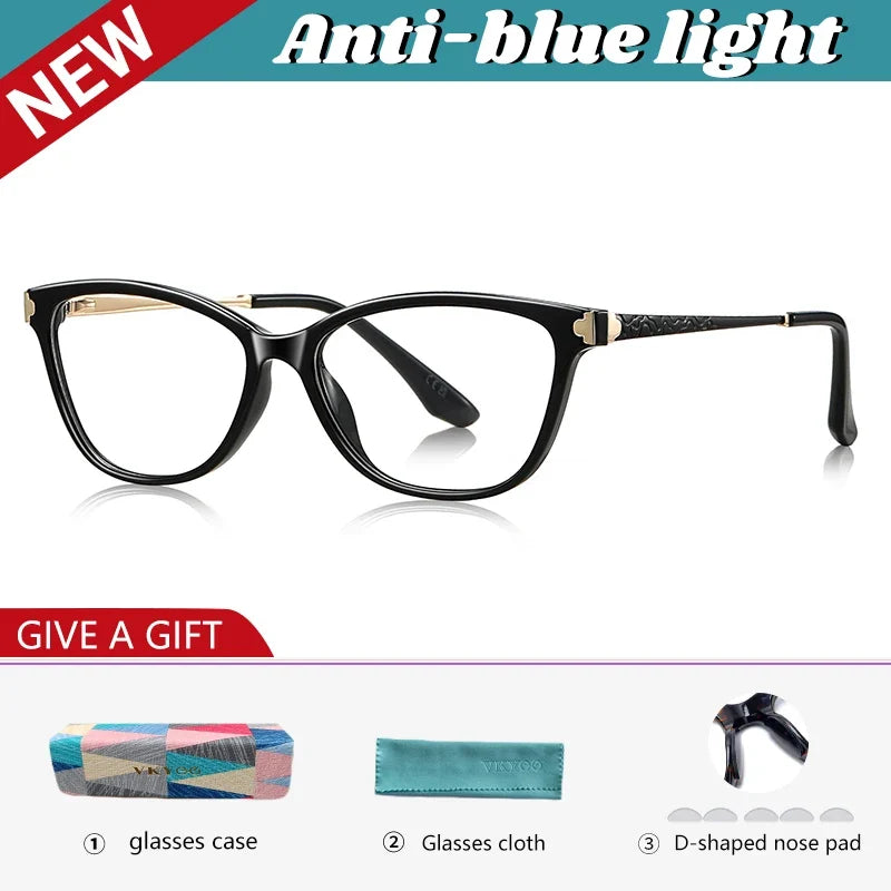 Classic Square Anti Blue Light Blocking Reading Glasses Women Prescription Glasses Computer Lightweight Eyeglasses LS231