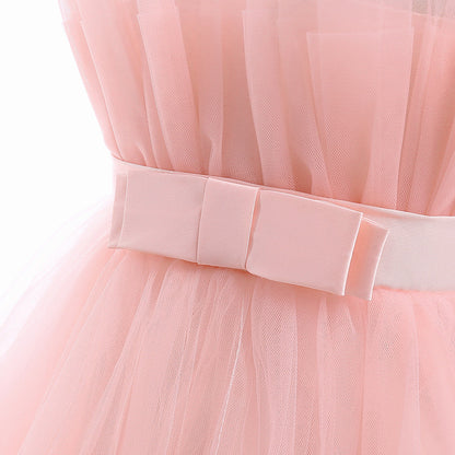 Kid's Party Formal Evening Dresses Elegant Party Dresses For Girls Dresses With Trailing Detachable Princess Dress