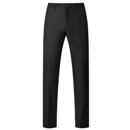 New Men Solid Colour Formal Suit Pants Black / Red / Royal Blue Homme Wedding Office Social Slim Fit Trousers