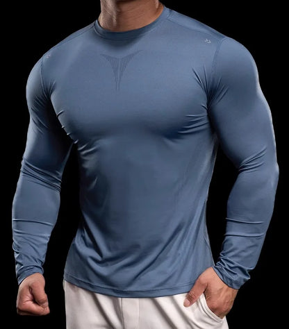 Autumn Sports Gym Fitness Clothes Tights Long-sleeved Running Training Bottoming Tops Long-sleeved T-shirts High Elasticity