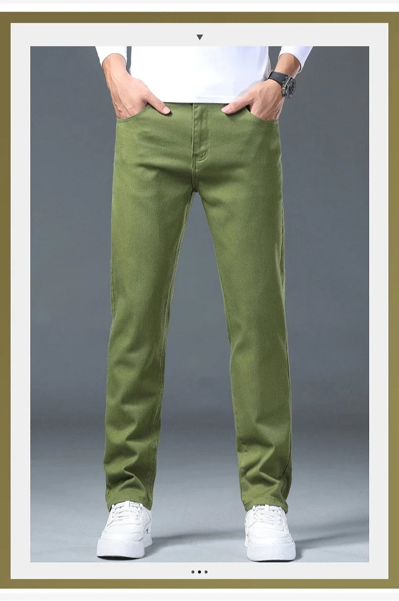 New Autumn Stretch Jeans Men's Clothing Slim Fashion Comfortable Hip-hop High Streetwear Male Elasticity Denim Trousers