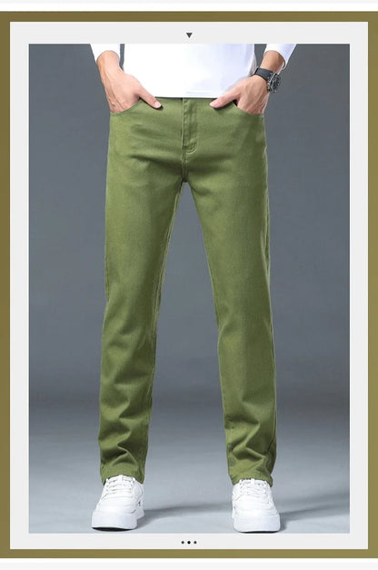 New Autumn Stretch Jeans Men's Clothing Slim Fashion Comfortable Hip-hop High Streetwear Male Elasticity Denim Trousers