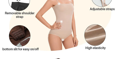 Slimming Strapless Bodysuit Off Shoulder Women Shorts Shapewear Tummy Control Body Shaper Sexy Fajas Underwear Bodysuits