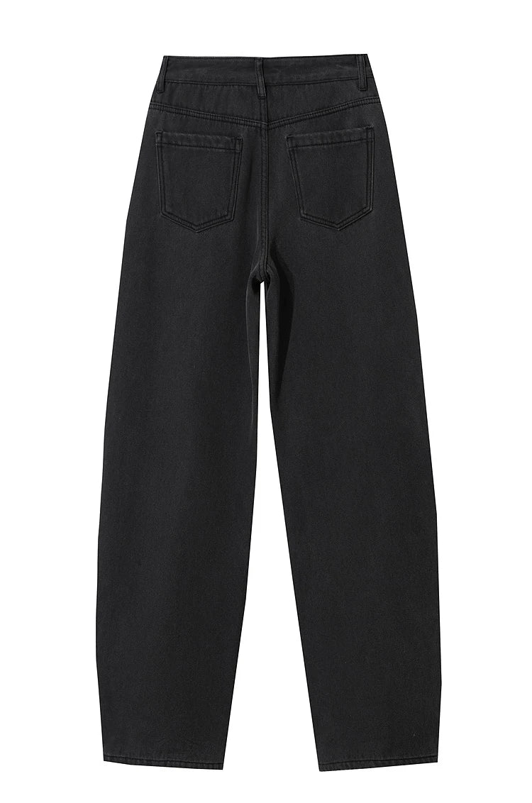 Thicken Women's Jeans 2025 Winter New Warm Casual Loose Solid Jeans Lady Cotton Versatile Wide Leg Woman Trousers 12544160