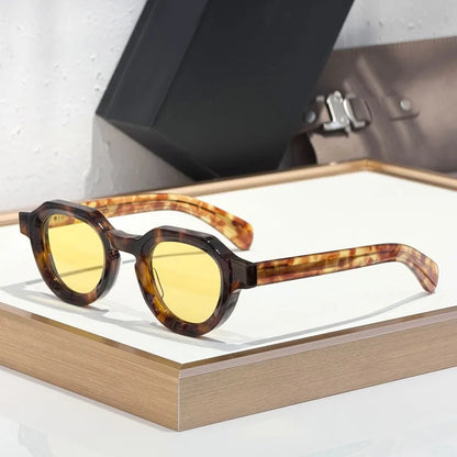 Handmade Designer Sunglasses Square for Men Women Street Fashion High Quality UV400 Classical Retro Eyeglasses with Case